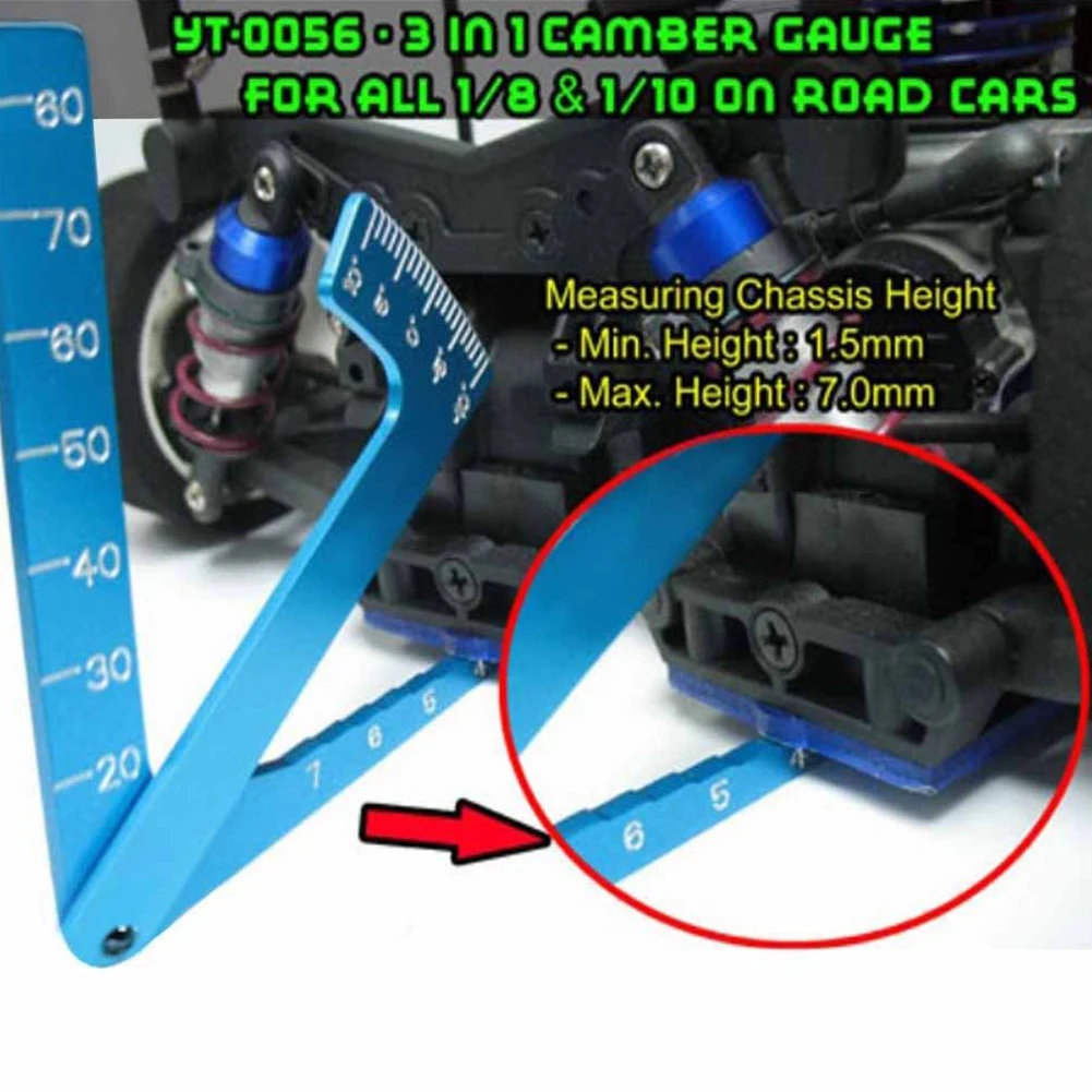 

RC 1/8 1/10 Car Set Up Tool chassis Suspension Wheel Camber Ride Height Guage