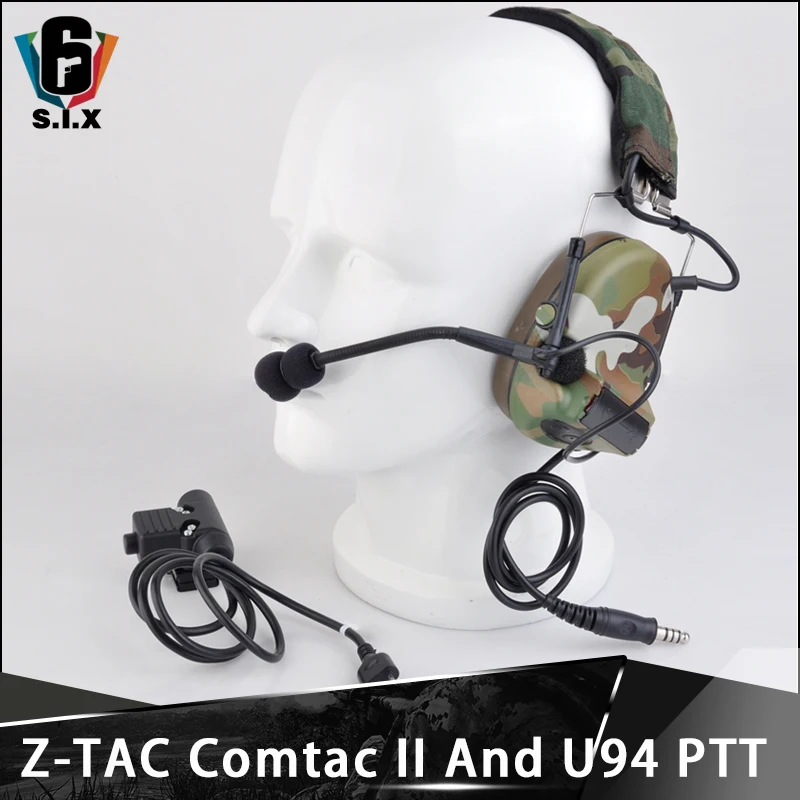 Z TAC Peltor Comtac II наушники военный страйкбол элемент тактическая гарнитура U94 PTT для Kenwood Midland