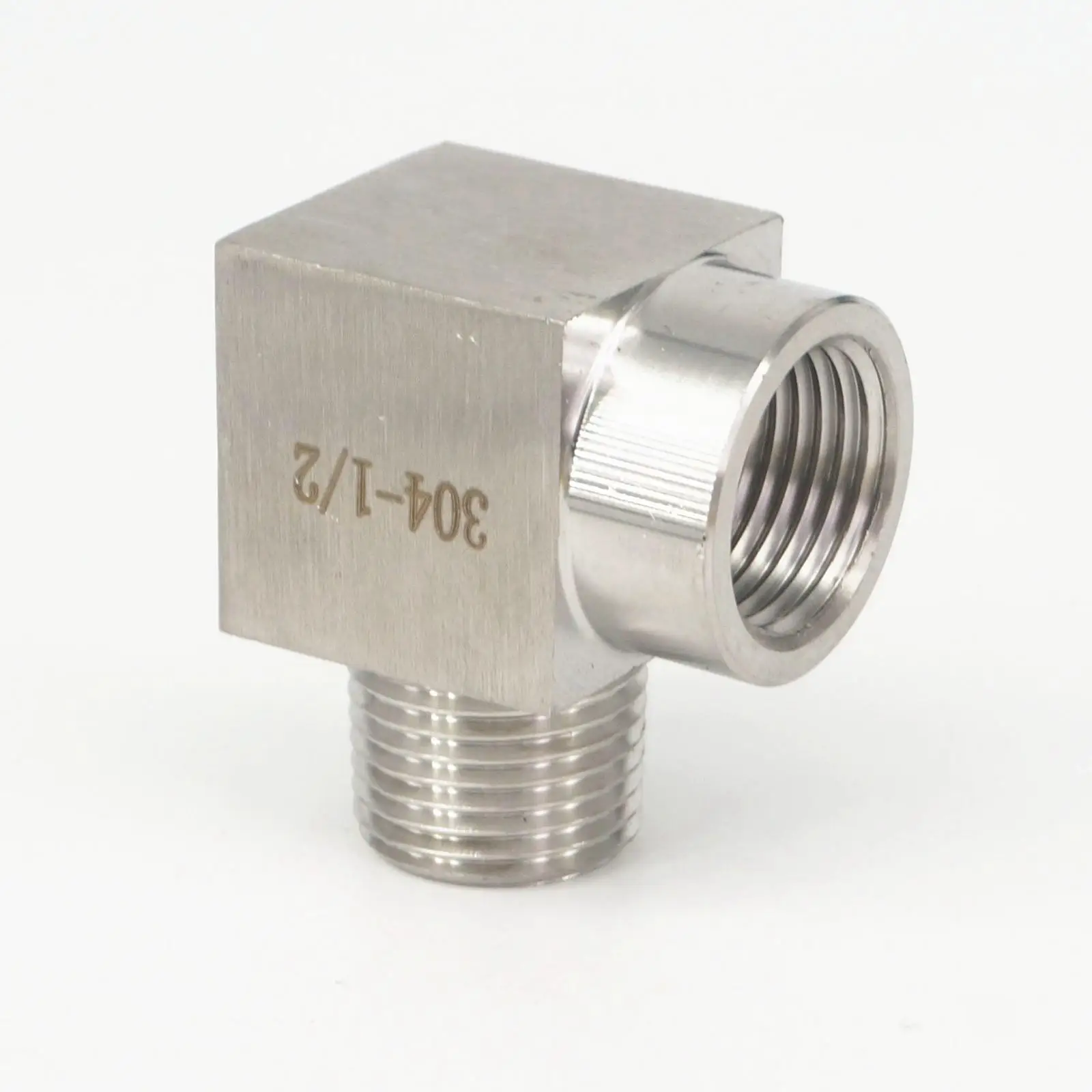 1/2" BSPP Female To 1/2" BSPT Male Elbow 90 Deg 304 Stainless Steel