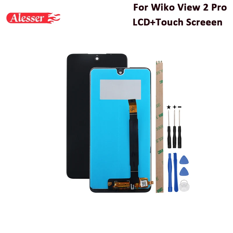 

Alesser For Wiko View 2 Pro LCD Display And Touch Screen 6.0'' Assembly Repair Parts With Tools And Adhesive For Wiko View 2 Pro