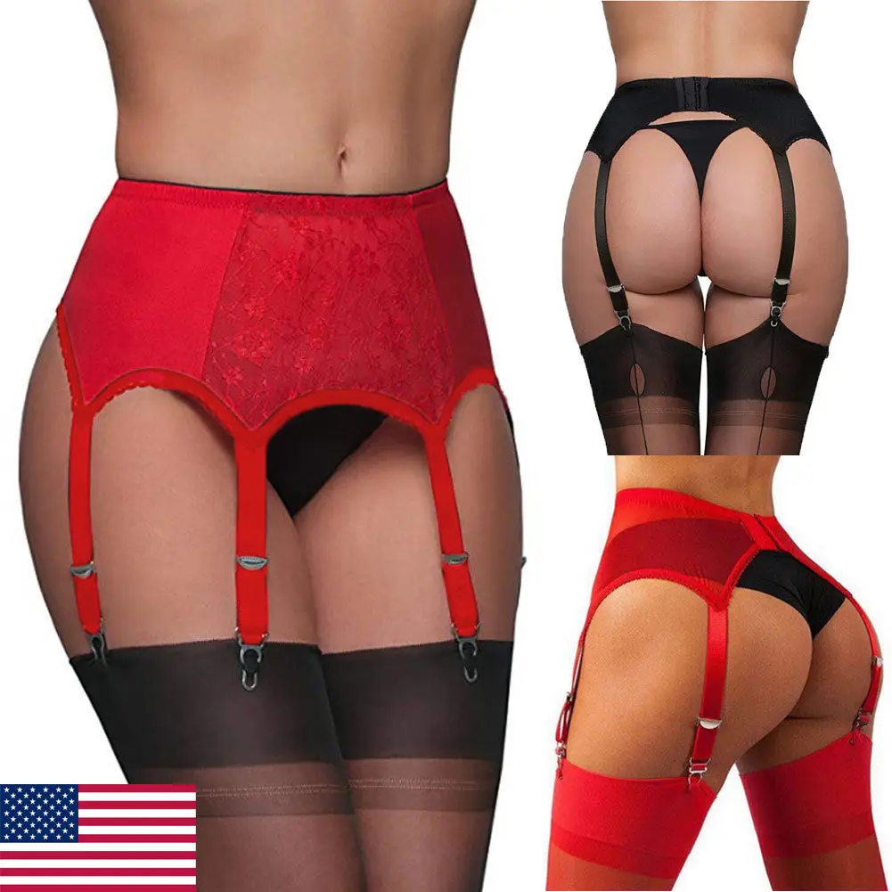 Summer New Women Sexy Sheer Garter Belt Over the Knee Thigh High Stockings & Lace Suspender Garters Fashion Plus Size