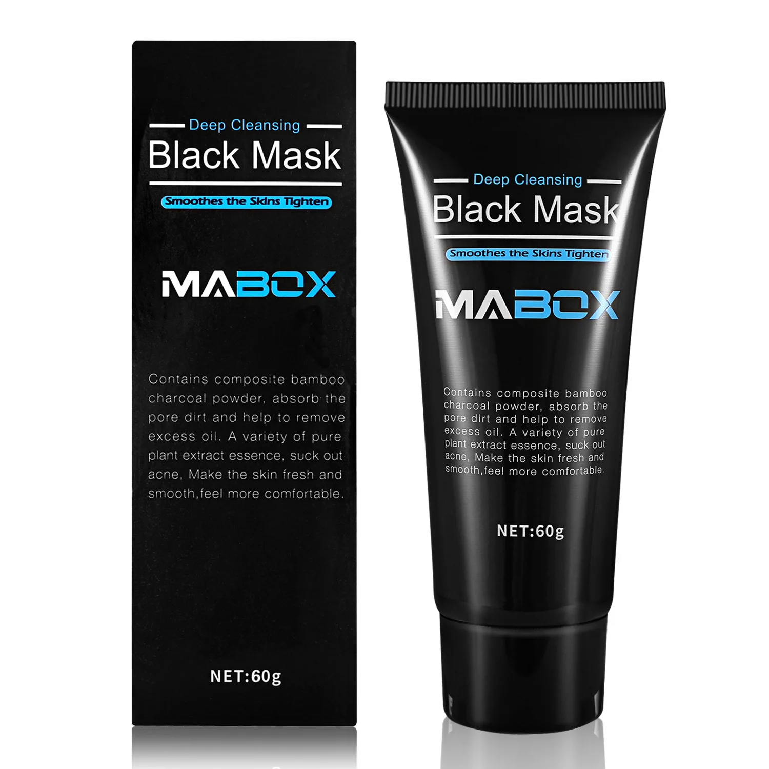 MABOX 60g Blackhead Remove Facial Masks Deep Cleansing Purifying Peel Off Black Nud Facail Face black Mask DROP SHIPPING