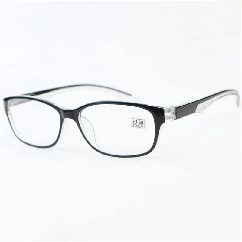 

Women Reading Glasses Men Fashion Black Oval Eyewear Frame Plastic Spring Hinge Unisex Presbyopic Eyeglasses 1.0-4.0 R118