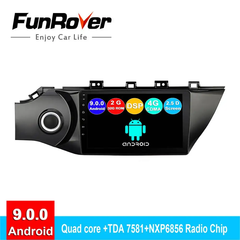 

FUNROVER android 9.0 2.5D+IPS car dvd multimedia player For Kia Rio 4 K2 2017 2018 radio gps navigation system navi autoradio BT