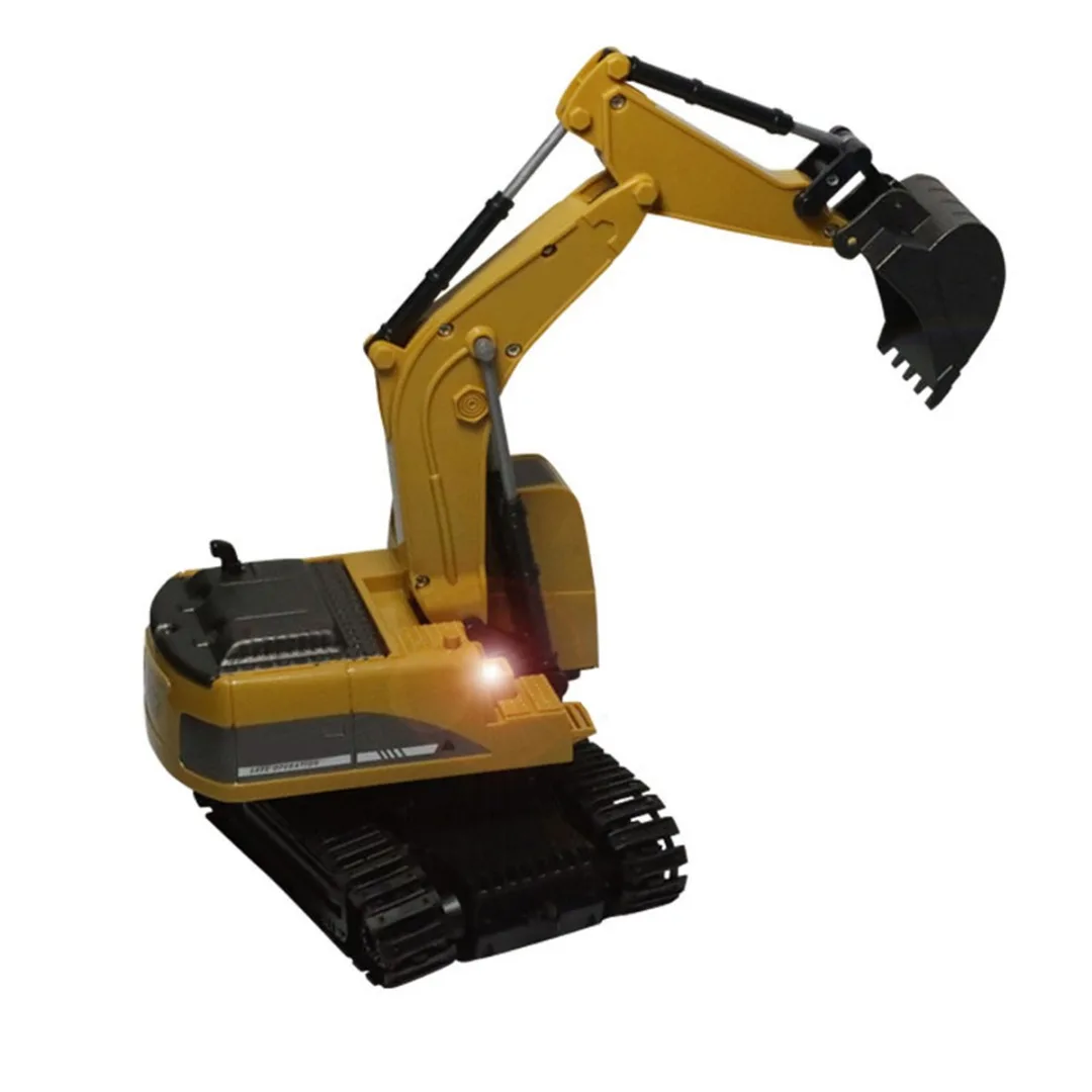 Hot Sales New 1:24 RC Truck Excavator 6 Channel Full Function Wireless Remote Control Excavator Vehicle Kids Toy Gift