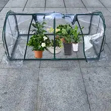 Прозрачный мини-чехол мульти-Мясной сарай маленький Тепличный цветок подставка Цветочный дом изоляция сарай теплица дождь тент 1 комплект