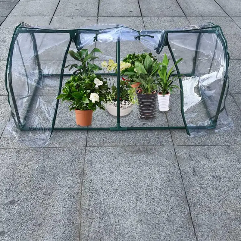 

Mini Transparent Cover Multi-meat Shed Small Greenhouse Flower Stand Flower House Insulation Shed Greenhouse Rain Awning 1Set