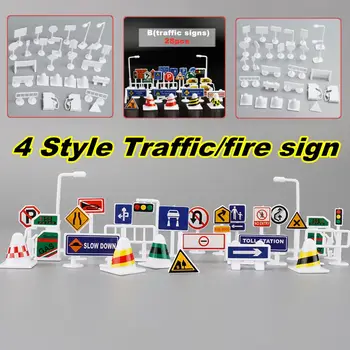 

Car Toys Accessories Traffic Road Sign Educational Toys Kids Game Playing Baby Children Learning Toys Gifts 28PCS/Set