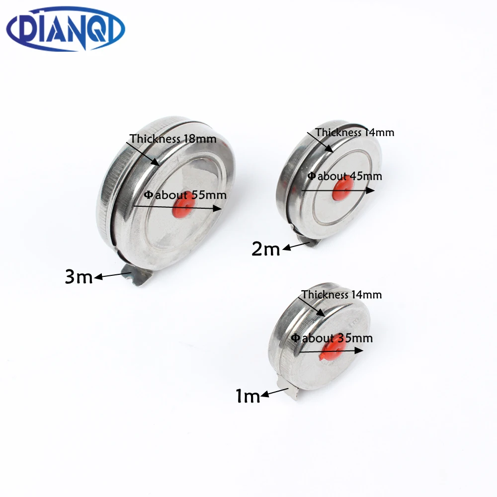 New Arrival 1m 2m 3m Mini Retractable Tape for Home Factory Office Stainless Steel Woodworking Tape Measure photo