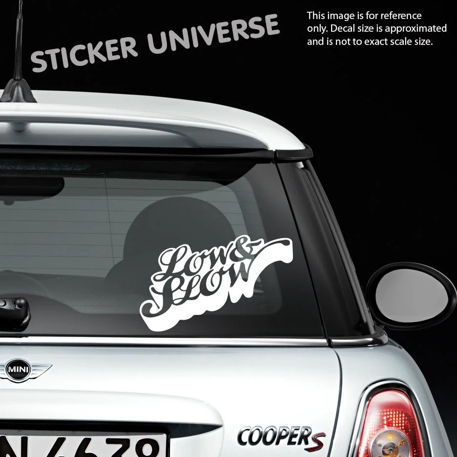 JDM LOW & SLOW Vinyl Die Cut Decal Bumper Sticker Rider Custom Lowered