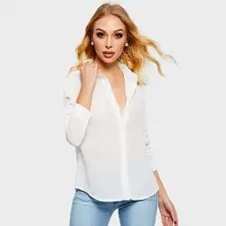 Белая рубашка для женщин пикантные кружево спинки весна тонкий See Through модные женские топы корректирующие однотонные элегантные офисная