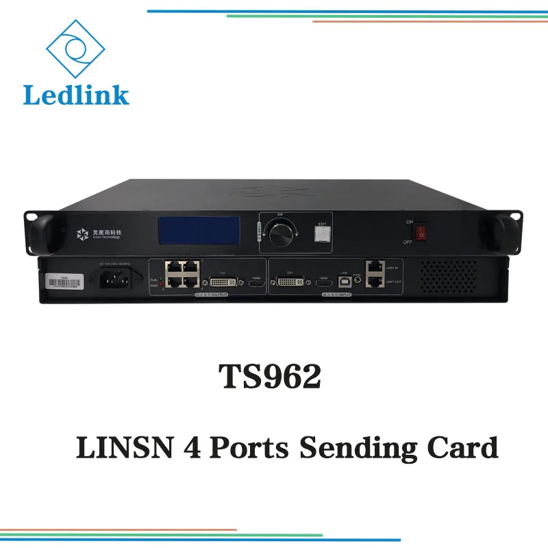 

Ledlink LINSN TS962 new sender box sending card with Lcd and HDMI DVI output monitor for rental screen stage screen