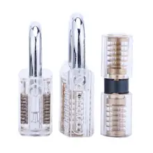 3 шт. открытый чемодан чехол прозрачный замок комбинированный набор для практики замок ремесло слесарные инструменты замок набор