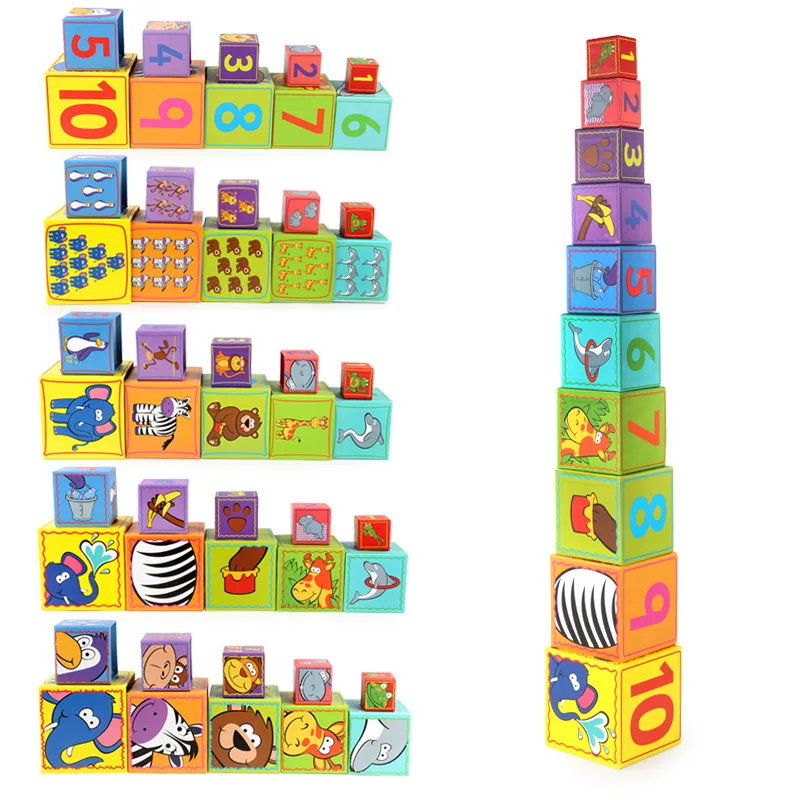 Kindergarten Pädagogisches Spielzeug 10-schicht Set Box kinder Digitale Form Gepaart Große Set Von Boxen
