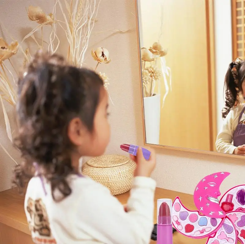 Baby Girl Cute Moon Shape Cosmetics Set S Play House Toy Pink Style Makeup Palette Gift Box Beauty Fashion Toys Aliexpress Baby Girl Cute Moon Shape Cosmetics Set