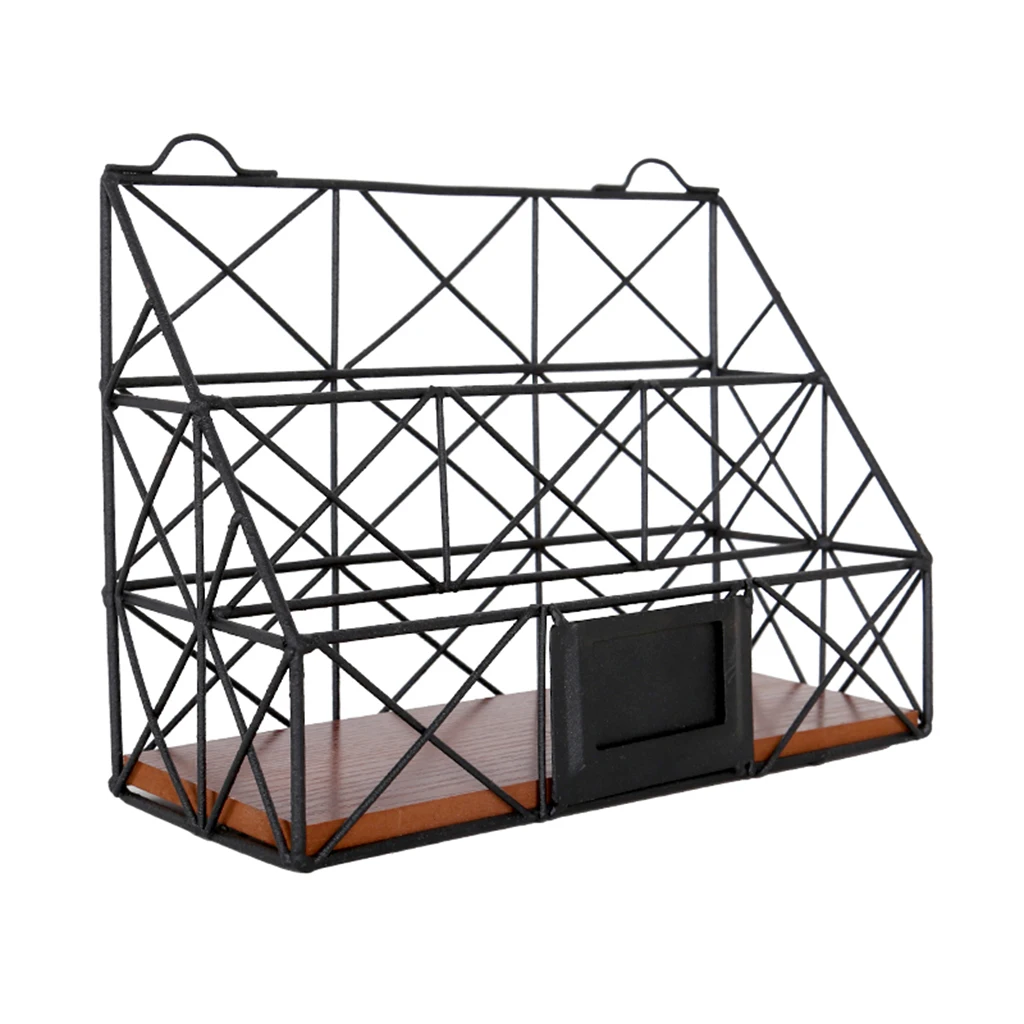 سطح المكتب المعادن حامل كتب رفوف التخزين الجدول المنزل المطبخ تخزين كبيرة لمجلة كتاب أشتات رفوف 25x10x18 سنتيمتر