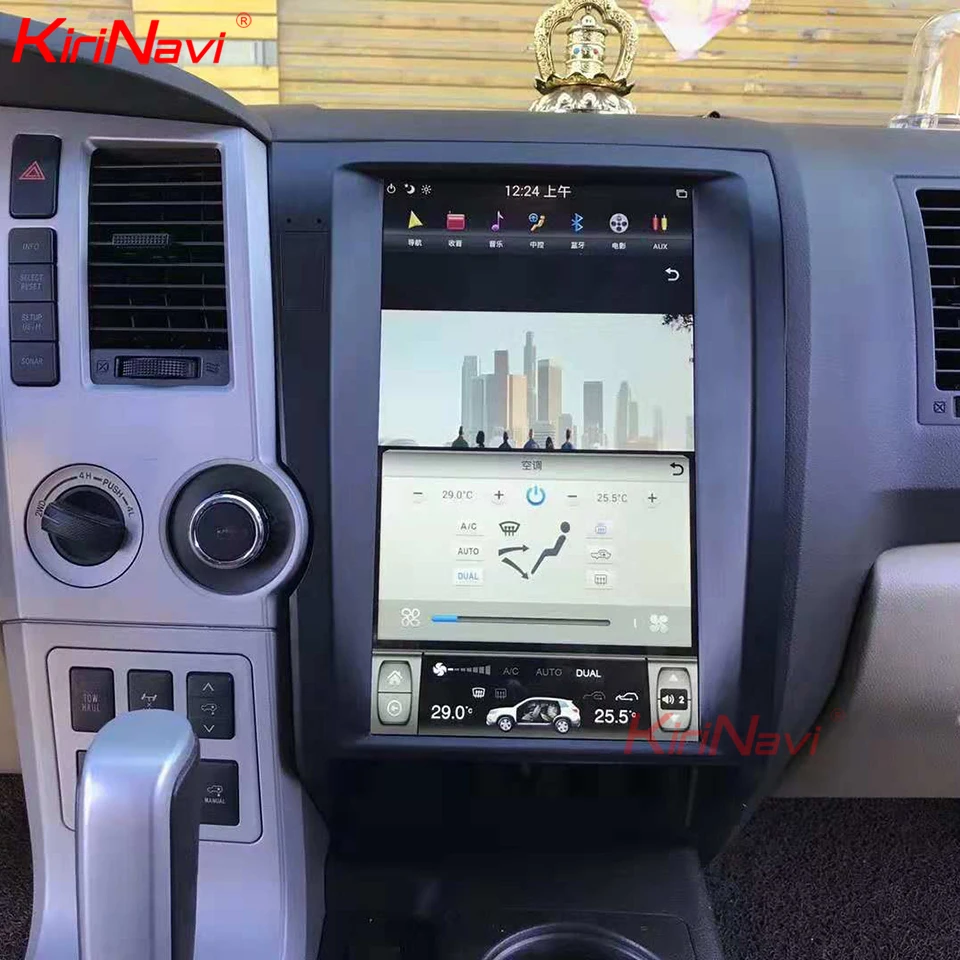Discount KiriNavi Vertical Screen Tesla Style Android 13.6 inch Touch Screen Car Radio For Toyota Tundra Android GPS Navigation 2007-2011 4