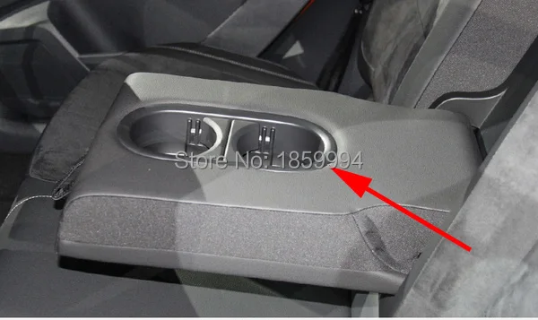 

for 2017 2018 2019 VW T-roc Troc CHROME REAR SEAT DRINK CUP HOLDER COVER STICKER BEZEL SURROUND FRAME MATTE