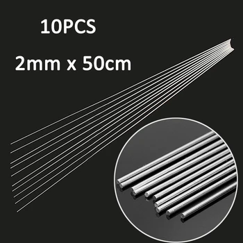 

OSSIEAO 10pcs 2mm*500mm Low Temperature Aluminum Magnesium Silver Wire Welding Rod