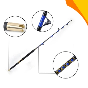 

OLOEY New Boat fishing rod BlueSpear 80lbs 5'6''Trolling Rod big game rod Straight Butt Rod trolling