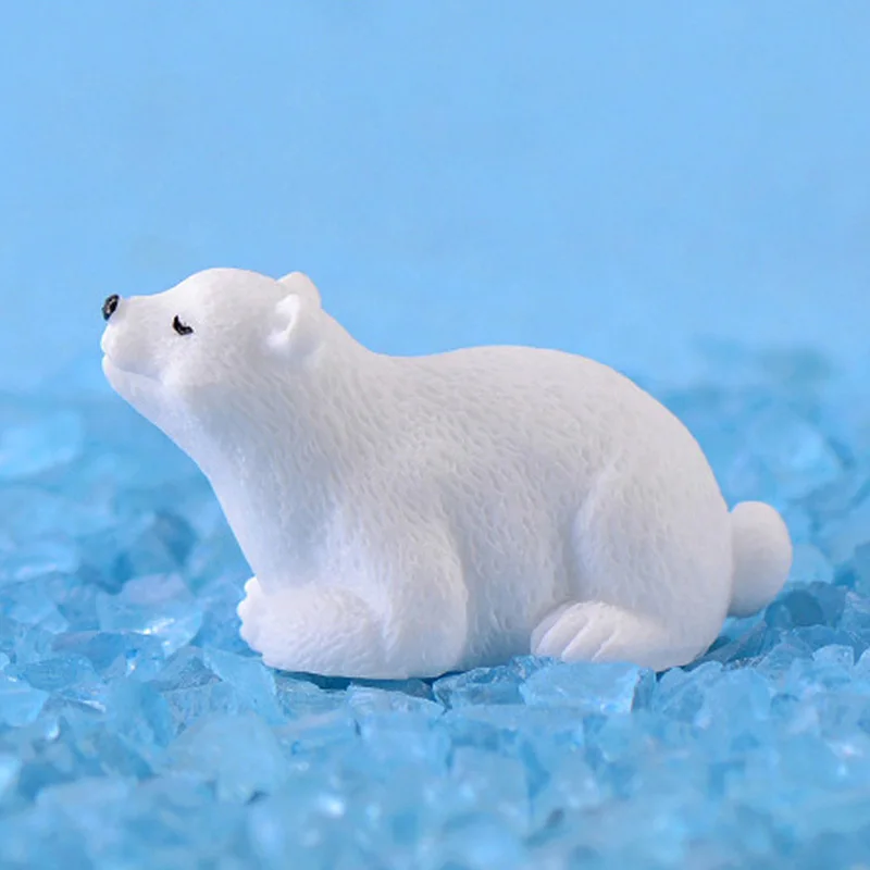 

1 PC Sweet Mini Resin White Polar Bear Micro-landscape DIY Succulent Plants Figurines Ornaments Home Garden Decoration