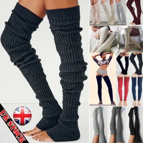 

2019 New Leg Warm Stocking Womens Winter Knit Crochet Knitted Leg Warmers Thigh High Legging Boot Cover Hot