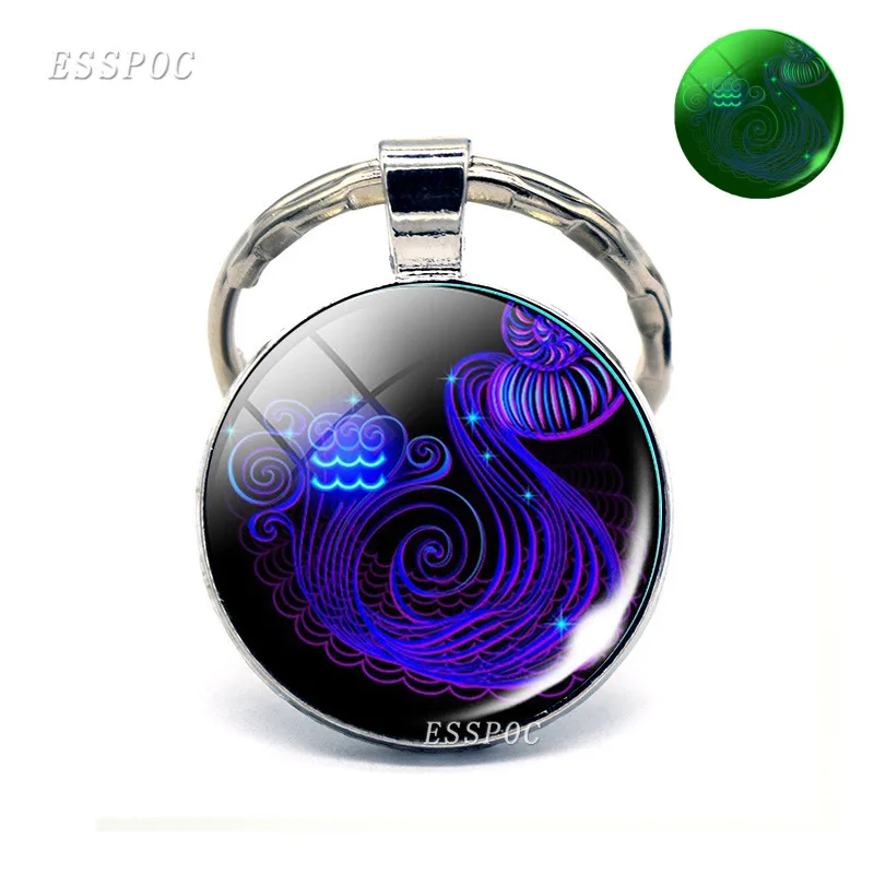 Созвездия брелок Овен Телец Gemini рак Leo Virgo Libra Скорпион Стрелец Водолей светящийся