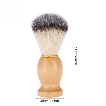 

Portable Men Soft Synthetic Hair Wood Handle Beard Shaving Brush Barber Salon Tool