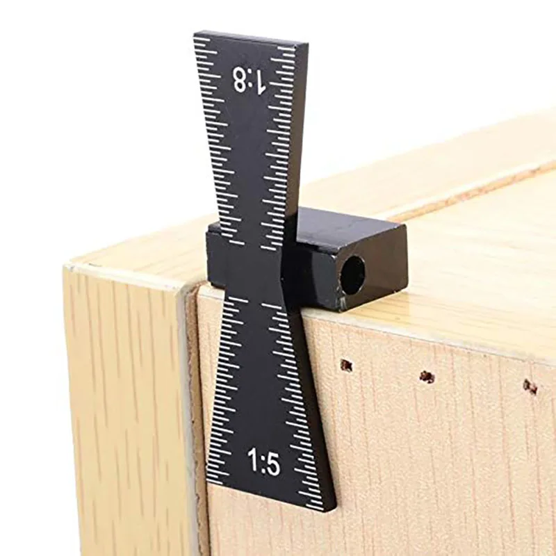 

Dovetail Jig Guide Dovetail Marker 1:5 & 1:8 Slopes Aluminum Alloy Scriber Wood Joints Gauge Woodworking Tools