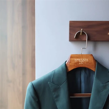 

Schima Wood Men's Suit Hanger Wide Shoulder Clothing Store Hanger Women's Overcoat Wood Support Household Customized Logo