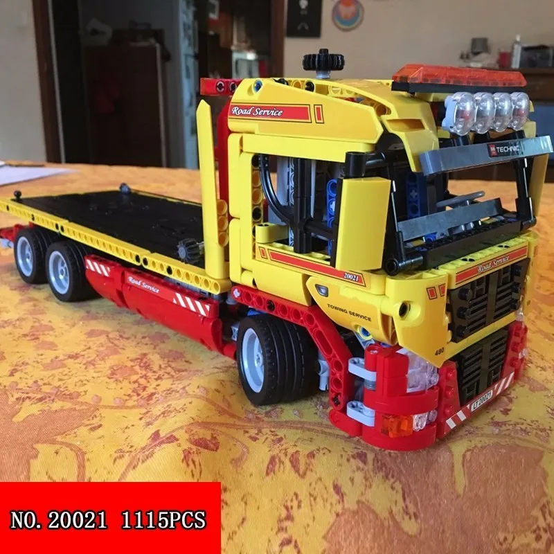 

Compatible Genuine Technic 8190 20021 1143pcs Flatbed trailer building blocks Figure bricks toys for children