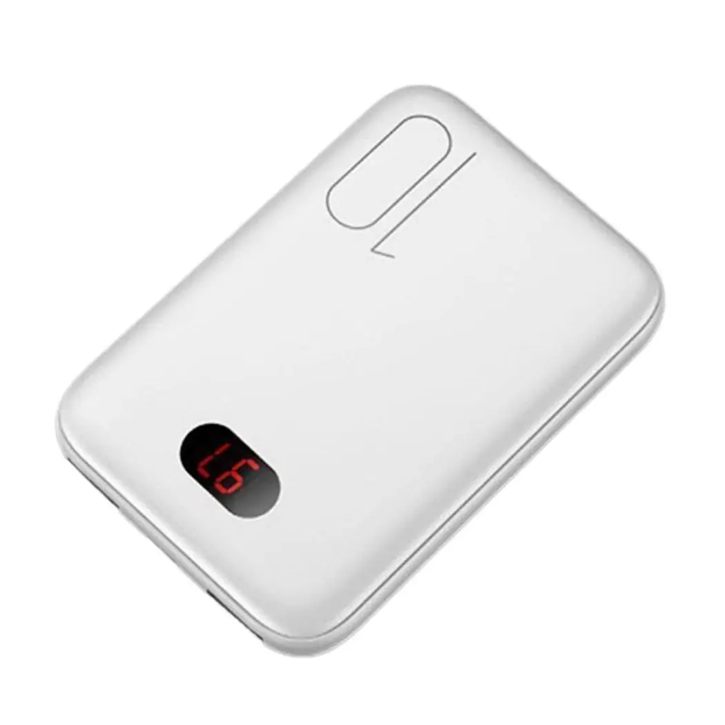 Мини 10000 мАч двойной USB портативный внешний аккумулятор светодиодный дисплей для