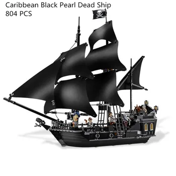 

16006 804pcs Pirates of the Caribbean Black Pearl Dead Ship model Builidng Blocks Children toys Bricks CompatibleLegoe 4184