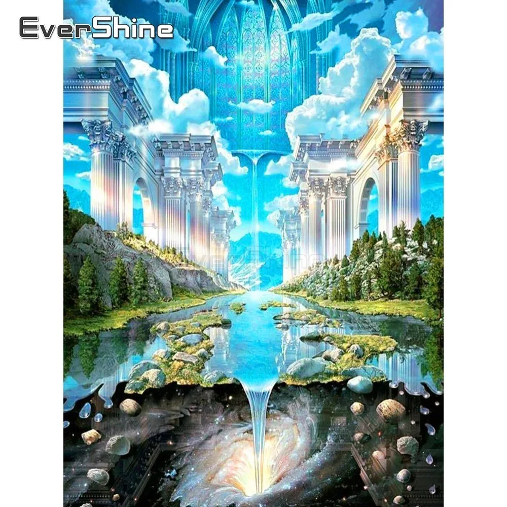 EverShine 5D DIY Алмазная вышивка Стразы пейзаж картина выложенная алмазами полный