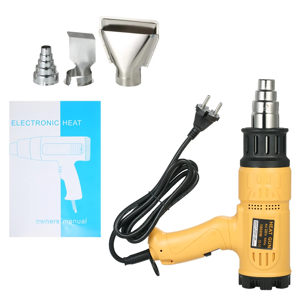 

Industrial Fast Heating Hot Air Gun AC220V EU Plug AC110V US Plug Adjustable Temperature Speed Hot Heat Shrink Blower Tool