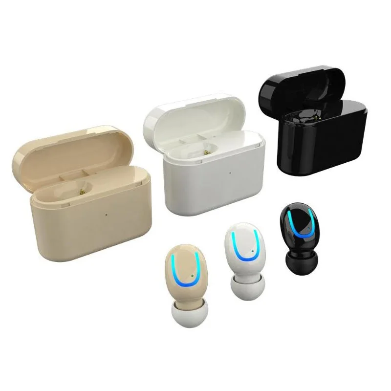 

Bluetooth Earphone With Mic Q26 Invisible Wireless Earbuds Motion Earpiece Stereo Headsets With Charging Box