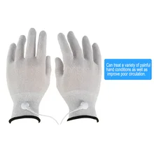 1 пара дышащая проводящий электротерапевтический массаж электродные перчатки с десятки машин терапия ручной роспись ногтей электродные перчатки