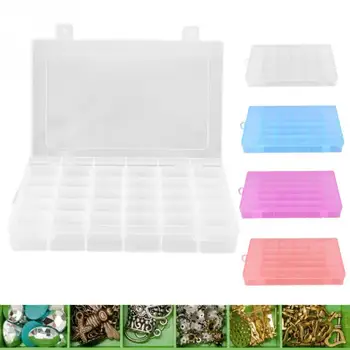 

36 Grids Plastic Jewelry Adjustable Box Detachable Organizer Storage Case wedding ring box jewellery organizer