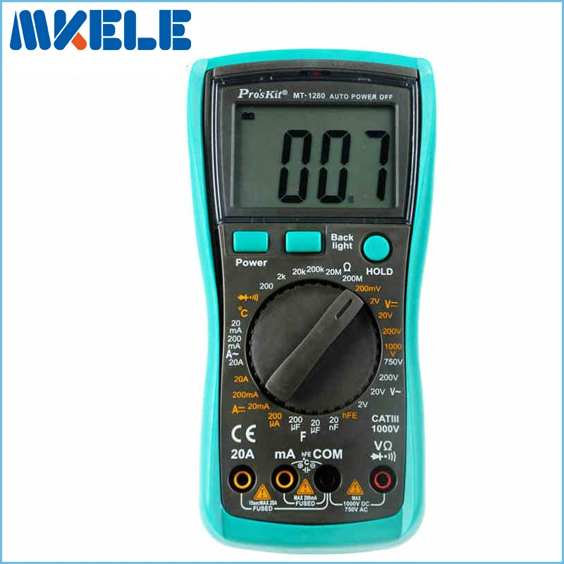 

MT-1280-C 3 1/2 Digital Multimeter DC AC Voltage Current Capacity Resistance Testerc mastech diagnostic-tool multimetro