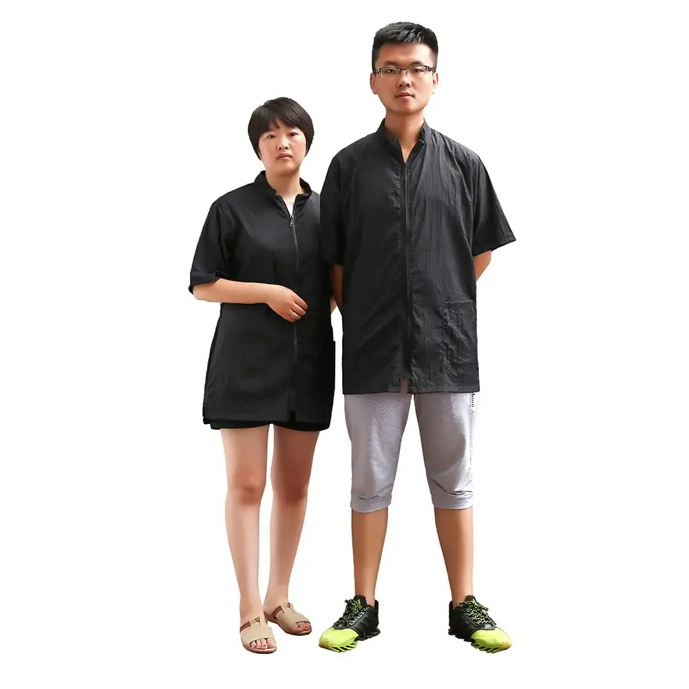 

Pet Groomer Overalls Anti-static Black Apron Cat Dog Grooming Cleaning Work Clothes for Pet Owner and Pet Shop Beauty Client 20E