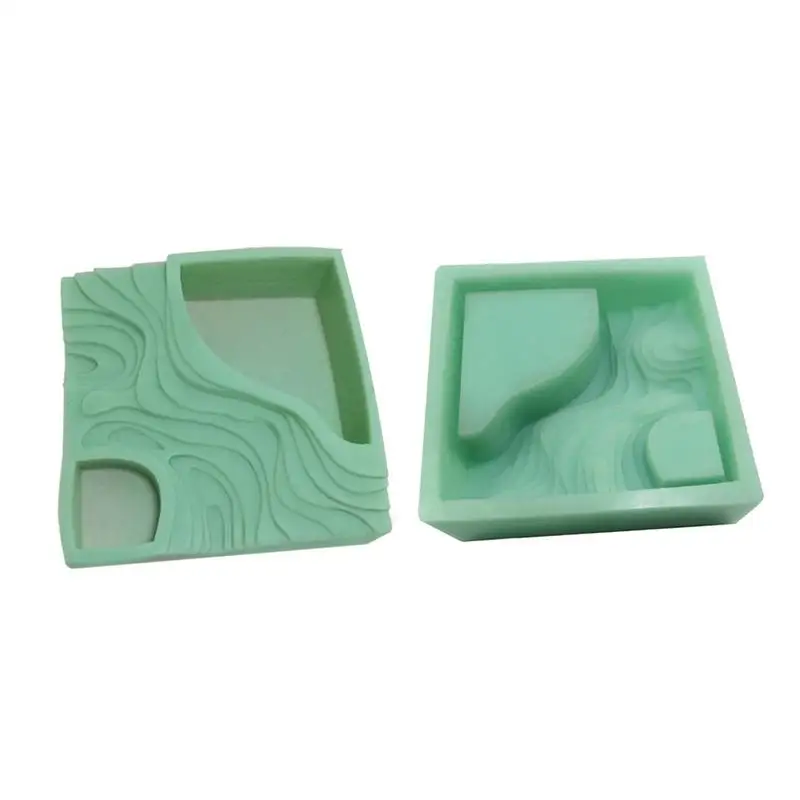 Cheap Terraced Field Shape Succulent Plant Flower Pot Silicone Mold Gypsum Cement Fleshy Flower Bonsai DIY Ashtray Candle Holder Mould
