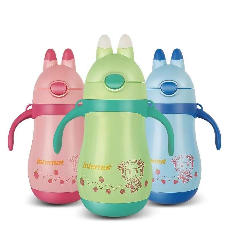 

Special Dragon Children Heat Preservation Study Drink Cup Bring Handle Straw Leak Proof Portable Heat Preservation Cup