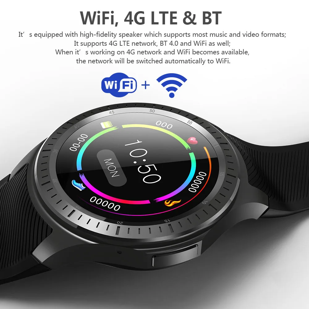 4G GPS Смарт часы для мужчин Android 7 1 1G/16G MTK6739 четырехъядерный Nano sim карта WiFi Bluetooth 4 0
