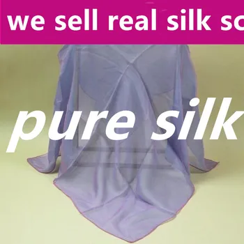 

#s99 100% real silk CHIFFON scarf color:AS PICTURES,76*76cm women