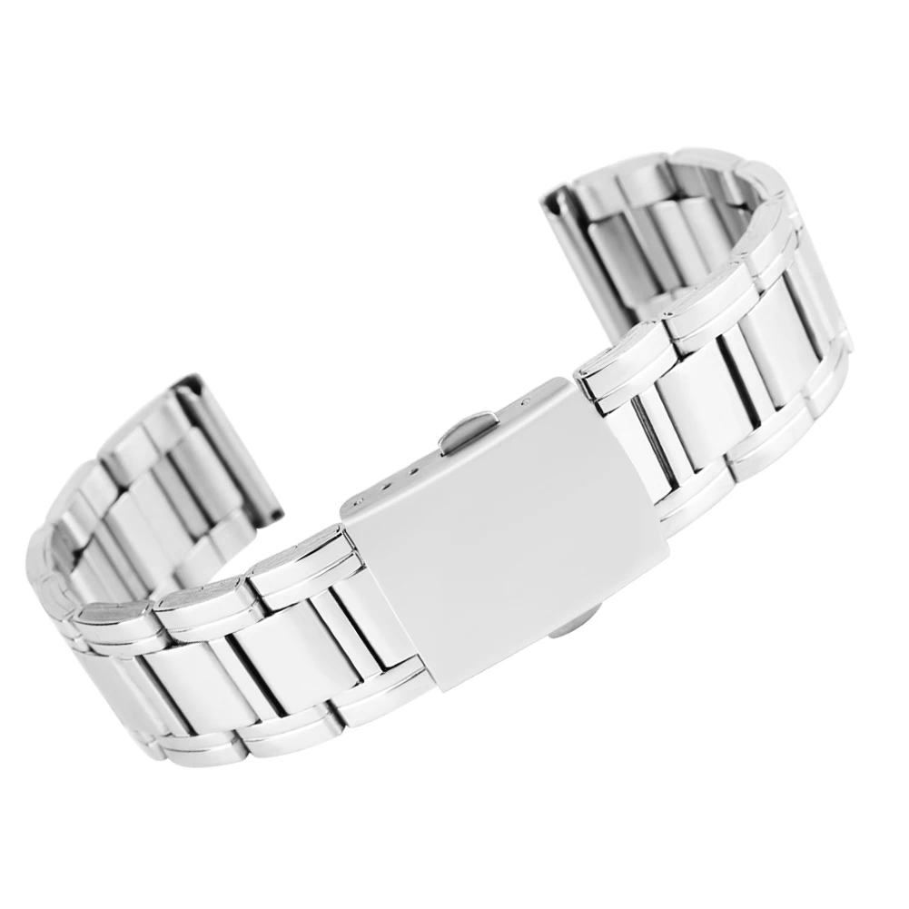 

18MM Fashionable Watchband for Male Folding Clasp with Safety Buckle Watches Strap for Men Stainless Steel Watch Band for Teen