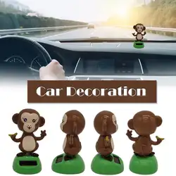 Креативный Декор автомобиля на солнечных батареях Танцующая кукла животное качели анимированный качающийся танцор игрушка