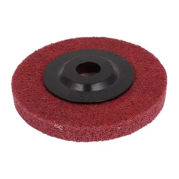 

BHTS-100mmx16mmx12mm Nylon Polishing Wheel Red for Angle Grinder Red Black