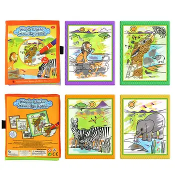 

Cloth Book Baby Educational Drawing Board Mat Coloring Magic Water Drawing Book with Pen Kids Toy Animal Painting Writing Doodle