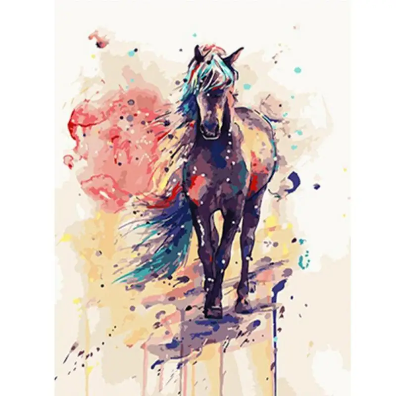 

Canvas Print Mural Color Horse Restaurant Bedroom Painting Individual Animal Pattern Wall Decoration Restaurant Hotel