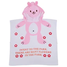 Хлопковое детское пляжное платье детский халат пляжное полотенце s плащ накидка для младенцев мультфильм животных с капюшоном детское банное полотенце(кролик